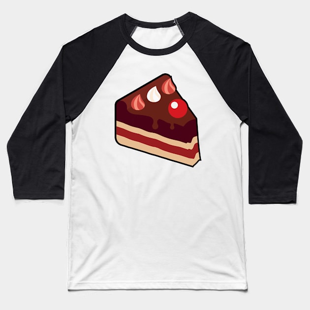 Cake Slice Baking Bite Baseball T-Shirt by shultcreative